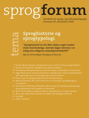 cover image of Sproghistorie og sprogtypologi
